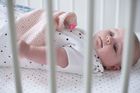Motherhood, Cearceaf de bumbac cu elastic, Black Dots