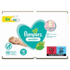 Pampers Sensitive, servetele umede, 6 pachete de 80 servetele, 480 buc.