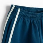 Pantaloni scurti albastri din bumbac pieptanat NOWEAR