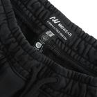 Pantaloni scurti baggy negri din bumbac pieptanat NOWEAR