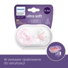 Philips Avent, Ultra Soft, Girl, suzeta, 0-6 luni, 2 buc., SCF222/02