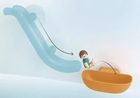 Playmobil, Junior Aqua, Tobogan de apa cu animalute marine, 71689
