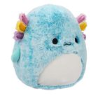 Squishmallows, Fuzzamallow, Irina, Teal Axolotl, jucarie de plus, 30 cm