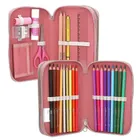 Top Model, penar pliabil, dublu, cu rechizite scolare