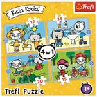 Trefl, Kittykit, Ziua lui Kittykit, puzzle 4in1, 71 piese