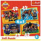 Trelf, Pompierul Sam, puzzle 4in1, 207 piese
