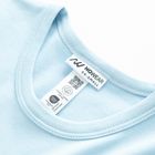 Tricou basic albastru din bumbac pieptanat NOWEAR