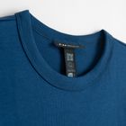 Tricou basic bleumarin din bumbac NOWEAR