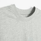 Tricou basic gri din bumbac pieptanat NOWEAR