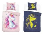 Unicorn, Fluo, set lenjerie de pat, single, 160-200 cm