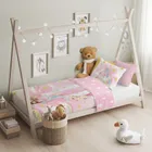 Unicorn, set lenjerie de pat single, 100-135 cm