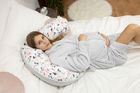 BabyMatex, Relax, perna de pozitionare cu husa din bumbac jerseu, 190 cm, roz-alb