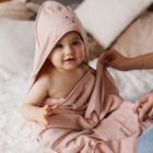 BabyOno, Halat de baie din bambus cu gluga, roz, 100-100 cm