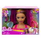 Barbie, Papusa de coafat, Culorile curcubeului neon - par castaniu, accesorii Color Reveal, set de joaca