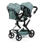 Bayer Design, Xeo Twin, carucior dublu pentru papusi, verde