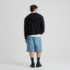 Bermude din denim cu talie reglabila unisex NOWEAR