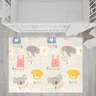 Bocioland, Elefant, covoras din spuma pliabil, gri, 150-180 cm