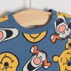 Cool Club, Body cu maneca lunga pentru baieti, albastru, bleumarin, imprimeu Winnie the Pooh, set, 3 buc.