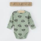 Cool Club, Body cu maneca lunga pentru baieti, ecru, albastru, verde, imprimeu Lion King, set 3 buc.