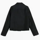 Cool Club, Geaca de motociclist din piele ecologica, pentru fete, negru