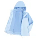 Cool Club, Geaca de ploaie cu gluga pentru fete, 3in1, Bluza polar cu fermoar, albastru