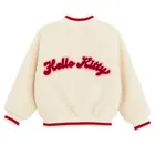 Cool Club, Geaca pentru fete, cu fermoar, ecru, imprimeu Hello Kitty