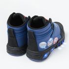 Cool Club, Ghete pentru baieti, negru-bleumarin, cu lumini led, imprimeu The Avengers