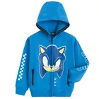 Cool Club, Hanorac cu gluga pentru baieti, cu fermoar, albastru, imprimeu Sonic the Hedgehog