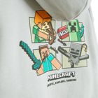 Cool Club, Hanorac cu gluga pentru baieti, cu fermoar, gri, imprimeu Minecraft