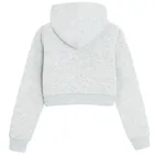 Cool Club, Hanorac cu gluga pentru fete, cu fermoar, crop top, gri