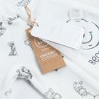 Cool Club, Pijama tip salopeta pentru bebelusi, bumbac organic, ecru, imprimeu Winnie the Pooh