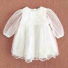 Cool Club, Rochie cu maneca lunga pentru fete, alb