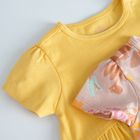 Cool Club, Rochie cu maneca scurta pentru fete, galben, roz, set, 2 buc.