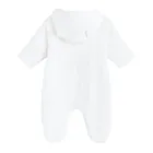 Cool Club, Salopeta cu gluga pentru bebelusi, muselina, alb