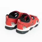 Cool Club, Sandale pentru baieti, rosu, talpa cu leduri, brant din piele, imprimeu Spider-Man