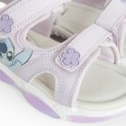 Cool Club, Sandale pentru fete, violet, talpa cu leduri, brant din piele, imprimeu Lilo si Stitch