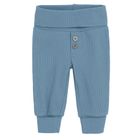 Cool Club, Set pentru baieti, Body cu maneca lunga, Pantaloni cu botosei, din tricot striat, albastru