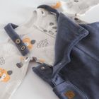 Cool Club, Set pentru baieti, Body cu maneca lunga, Salopeta, bumbac organic, mix