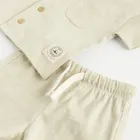 Cool Club, Set pentru baieti, Camasa cu maneca scurta, Pantaloni scurti, bej