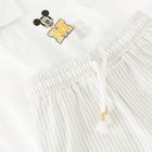 Cool Club, Set pentru baieti, Tricou polo cu maneca scurta, Pantaloni scurti, alb, imprimeu Mickey Mouse
