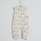 Cool Club, Set pentru bebelusi, body cu maneca lunga, salopeta cu botosei, bumbac organic, verde, ecru