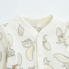 Cool Club, Set pentru bebelusi, Caciula, Esarfa, Pijama tip salopeta, Body cu maneca lunga, Bluza cu capse, Pantaloni cu botosei, ecru, imprimeu Dumbo
