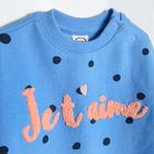 Cool Club, Set pentru fete, bluza, pantaloni trening, albastru, buline, imprimeu Jet' aime