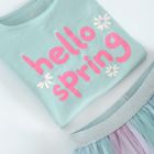 Cool Club, Set pentru fete, Tricou, Fusta, menta-roz