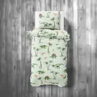 Dinozauri, set lenjerie de pat single, 160-200 cm
