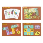 Funny Gamers, Animal, set 4 in 1, puzzle + memory + domino + cartonase, 124 elemente