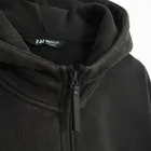 Hanorac oversize negru cu fermoar NOWEAR