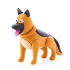 Hey Clay, Dog Story, set creativ, 15 cutii de plastilina