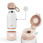 Kinderkraft, Gaja, incalzitor mobil de lapte si termos 2in1, bej, 500 ml