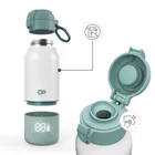 Kinderkraft, Gaja, incalzitor mobil de lapte si termos 2in1, verde, 500 ml